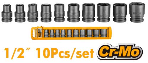 HKISSD12101 10PCS 1/2" IMPACT SOCKET SET