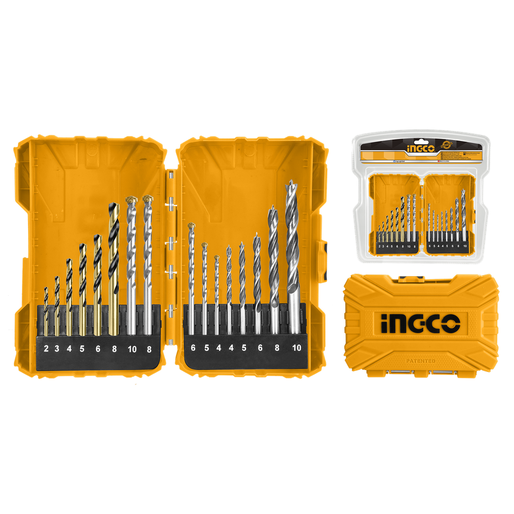 AKDL11601 16PCS METAL, CONCRETE AND WOOD DRILL BIT SET