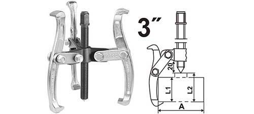 HGP08033 THREE JAWS GEAR PULLER 3"